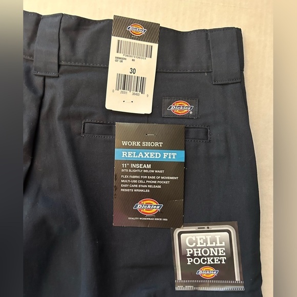 Dickies Flex mens dark Navy relaxed fit work wrinkle resist shorts Sz-30 NWT V5 - Picture 11 of 14